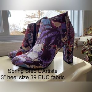 Spring Step L’Artiste Ankle Boots purple brown